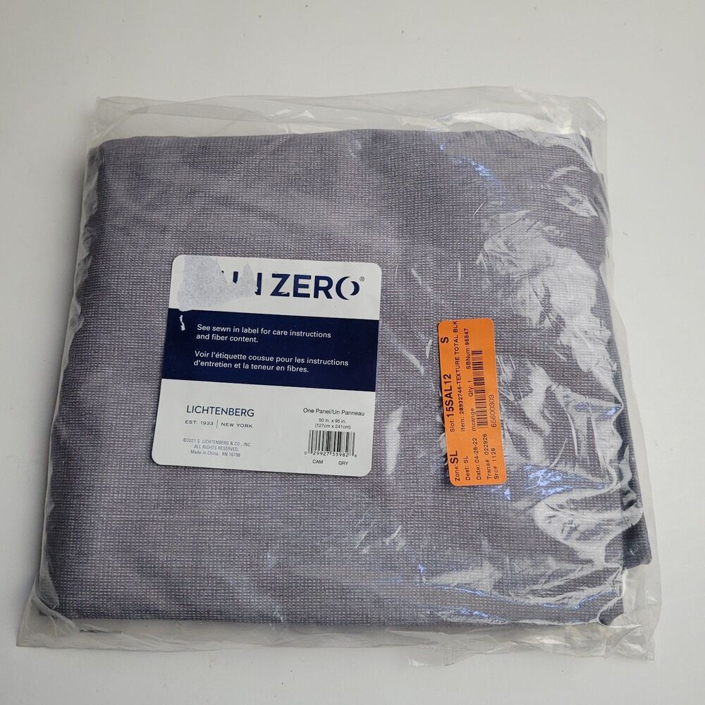 Sun Zero Duran Thermal Insulated Blackout Grommet Curtain Panel 50x95 Gray #BT1